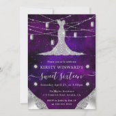 Diamond Dress en Mason Jars Glam Sweet 16 Kaart (Voorkant)