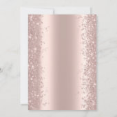 Diamond Dress Roos Gouden Glitter Stof 40e Verjaar Kaart (Achterkant)