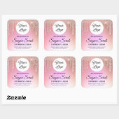 Diamond Drids Roos Gold Bath Body Productlabel Vierkante Sticker (Vel)