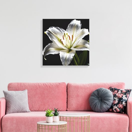 Diamond Dust Lily Canvas Afdruk (Insitu (Woonkamer))