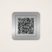 Diamond Dust QR Code Photo Profile Card Vierkante Visitekaartjes (Achterkant)