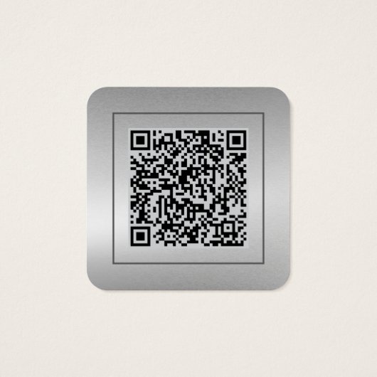 Diamond Dust QR Code Photo Profile Card Vierkante Visitekaartjes (Achterkant)