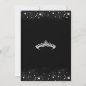 Diamond Dust Quinceanera Uitnodiging (Achterkant)