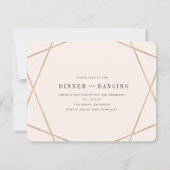 Diamond Edelsteen geometrische chique bruiloft rec Kaart (Achterkant)