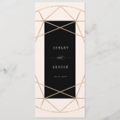 Diamond Edelsteen Geometrische Moderne Stijlvolle Menu (Voorkant)