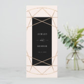 Diamond Edelsteen Geometrische Moderne Stijlvolle  Menu (Staand voorkant)