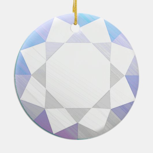 Diamond Edelsteen / Jewel Graphic Afbeelding Keramisch Ornament (Achterkant)