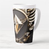 **"Diamond Elegance: Luxe Latte Mok"** Mok (Rechterhoek)