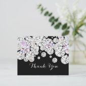 Diamond elegant bedankt uw kaartje briefkaart (Staand voorkant)