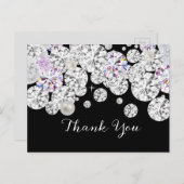 Diamond elegant bedankt uw kaartje briefkaart (Voorkant / Achterkant)