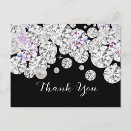 Diamond elegant bedankt uw kaartje briefkaart