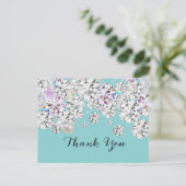 Diamond elegant bedankt uw kaartje briefkaart (Staand voorkant)