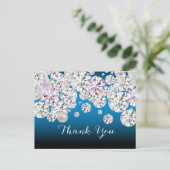 Diamond elegant bedankt uw kaartje briefkaart (Staand voorkant)