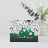 Diamond elegant bedankt uw kaartje briefkaart (Staand voorkant)