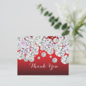 Diamond elegant bedankt uw kaartje briefkaart (Staand voorkant)