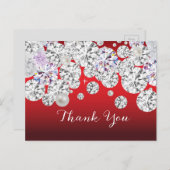 Diamond elegant bedankt uw kaartje briefkaart (Voorkant / Achterkant)