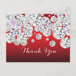 Diamond elegant bedankt uw kaartje briefkaart