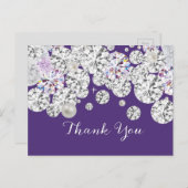 Diamond elegant bedankt uw kaartje briefkaart (Voorkant / Achterkant)