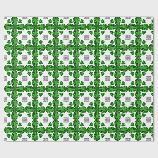 Diamond & Emerald Gemstone Art, Green Cadeaupapier (Vlak)