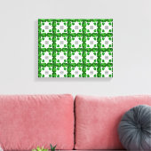 Diamond & Emerald Gemstone Art, Green Canvas Afdruk (Insitu (Woonkamer))