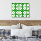 Diamond & Emerald Gemstone Art, Green Canvas Afdruk (Insitu (Slaapkamer))