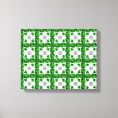 Diamond & Emerald Gemstone Art, Green Canvas Afdruk (Voorkant)