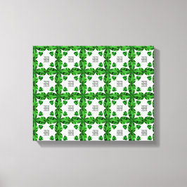 Diamond & Emerald Gemstone Art, Green Canvas Afdruk