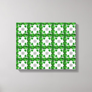 Diamond & Emerald Gemstone Art, Green Canvas Afdruk