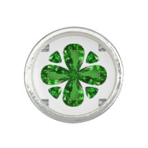 Diamond & Emerald Gemstone Art, Green