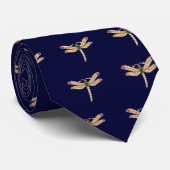 Diamond Emeralds and Gold Dragonfly Stropdas (Opgerold)