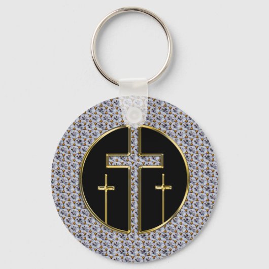 DIAMOND- EN GOUDROSSEN SLEUTELHANGER (Voorkant)