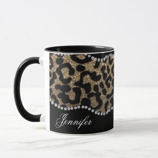 Diamond en Leopard, met naam Mok (Links)