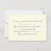 Diamond en Parel Broche op Envelope RSVP Kaartje (Achterkant)