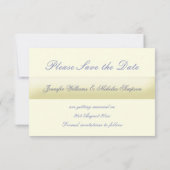 Diamond en Parel Broche op Lint Save the Date Kaart (Achterkant)