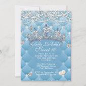 Diamond en Parels Verjaardagsfeestuitnodigingen Kaart (Voorkant)