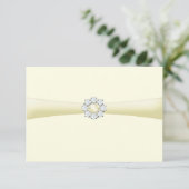 Diamond en Pearl Broach op lint Kaart (Staand voorkant)