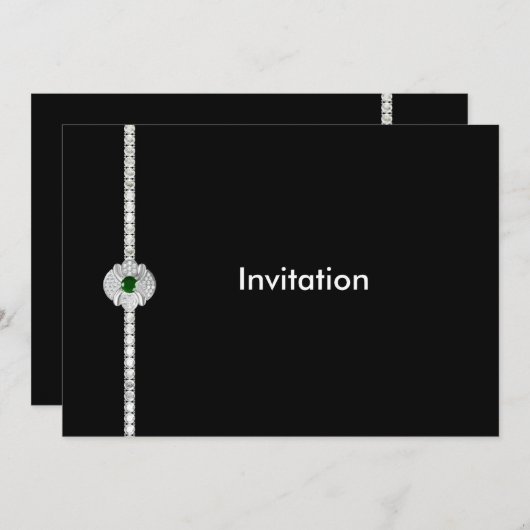 Diamond en smarald kaart (Voorkant / Achterkant)