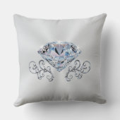 Diamond en uw foto's 60e Jubileum Cadeaus Kussen (Achterkant)