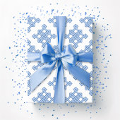 Diamond Endless Knot Hue in Blue Cadeaupapier