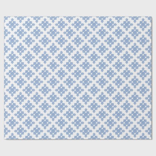 Diamond Endless Knot Hue in Blue Cadeaupapier (Vlak)