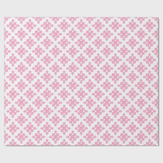 Diamond Endless Knot Hue in Pink Cadeaupapier (Vlak)
