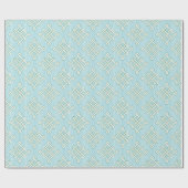 Diamond Endless Knot in Green and Aqua Cadeaupapier (Vlak)