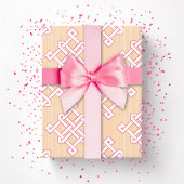 Diamond Endless Knot in Pink and Orange Cadeaupapier