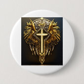 Diamond Faith LLC - Elegantie en Grace Ronde Button 7,6 Cm (Voorkant)