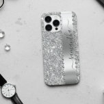 Diamond Faux Glitter Kalligrafie Naam Zilver Case-Mate iPhone Case<br><div class="desc">Elke glitter of diamanten in ontwerp zijn foto's en gesimuleerd. Dit ontwerp kan worden gepersonaliseerd in het gebied dat wordt geleverd door de foto en/of tekst te wijzigen. Of het kan worden aangepast door te klikken op Deze Sjabloon personaliseren en vervolgens te kiezen voor de klik om verdere opties aan...</div>