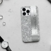 Diamond Faux Glitter Kalligrafie Naam Zilver Case-Mate iPhone Case