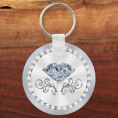 Diamond Favor, 60th Birthday Favors for a Woman Sleutelhanger (Achterkant)