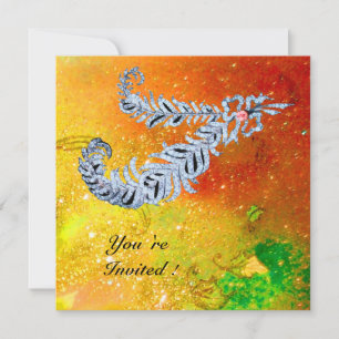 DIAMOND FEATHERS, bruine, groene goudsparken Kaart