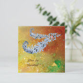 DIAMOND FEATHERS, bruine, groene goudsparken Kaart (Staand voorkant)