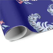 DIAMOND FEATHERS EN JEWEL OWLS IN BLAUW CADEAUPAPIER (Rol Hoek)
